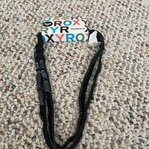 Roxy Black Double Banded Headband With Sequins